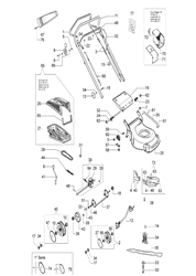 Online part diagram for LR 53 TBX B&S Lawnmower Efco Petrol Lawnmowers